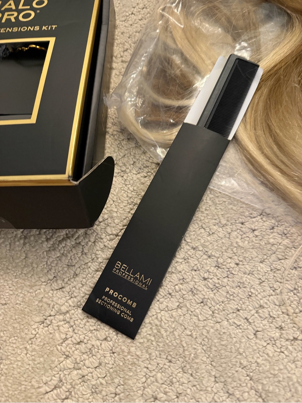BELLAMI Halo Pro Extensions Kit, Ash Brown/Ash Blonde #8/60 Balayage 20 IN NWT - Picture 12 of 13